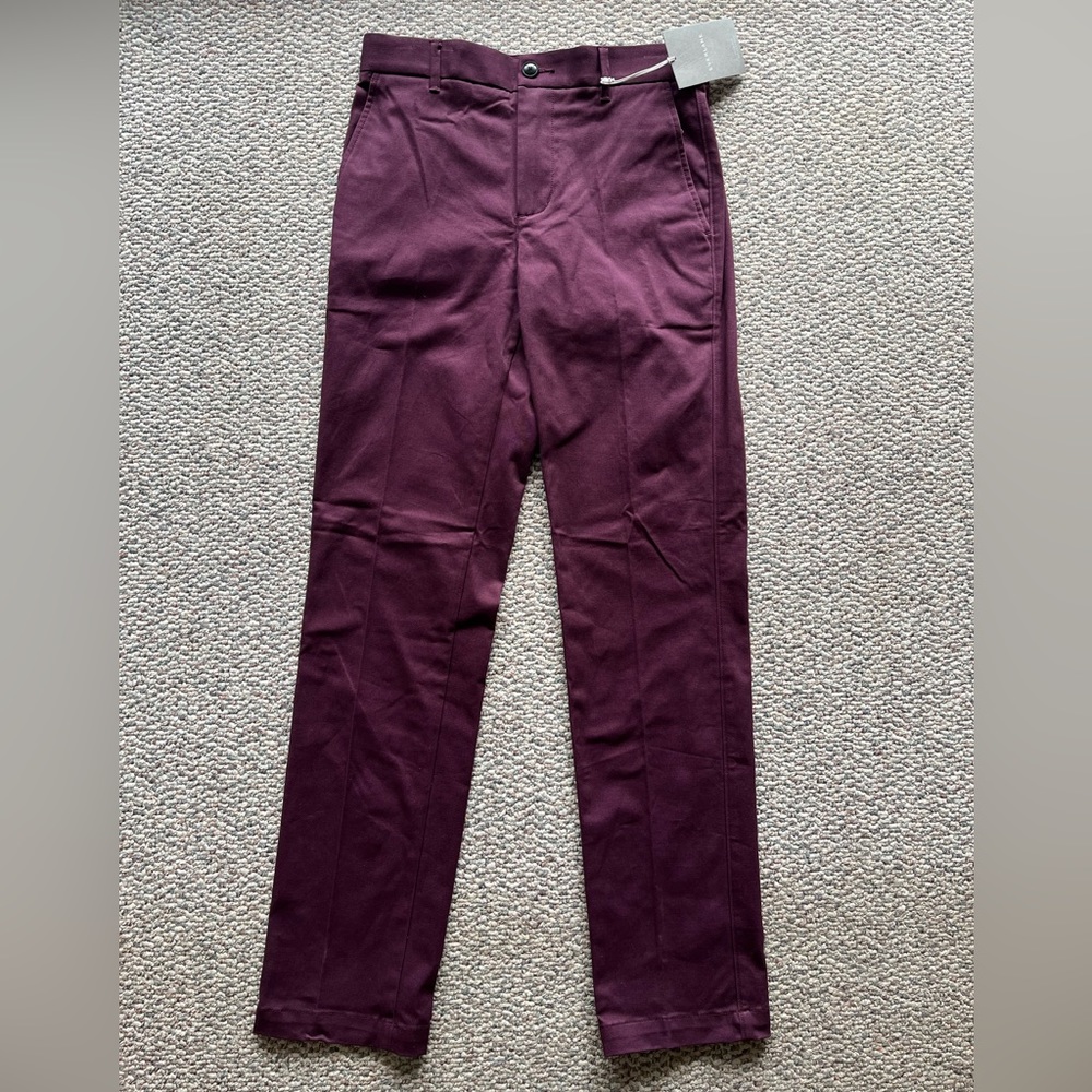NWT Everlane Pants Men's 28x32 The Heavyweight Straight Chino Burgundy Stretch